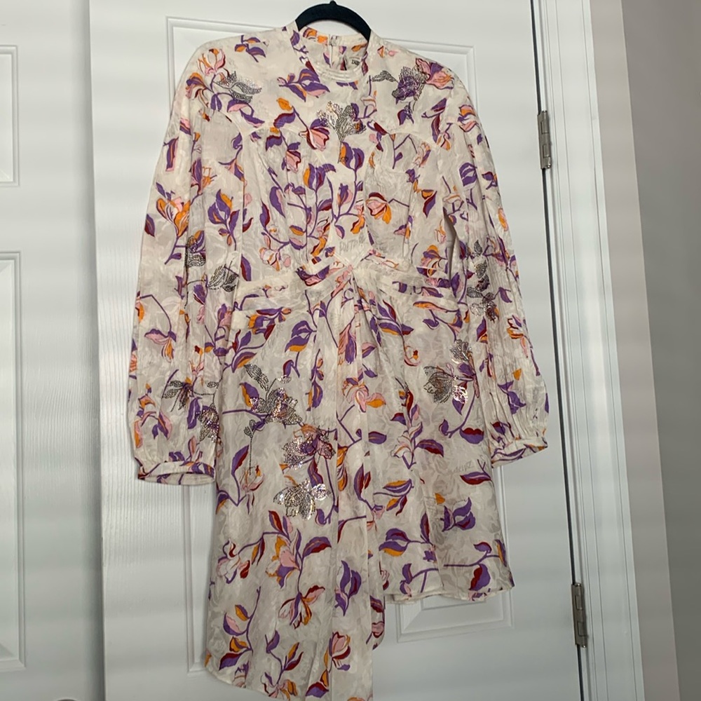 Zadig & Voltaire Rivage Jac Cut Flowers Silk-Blend Dress